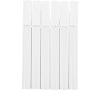 COOPHYA Empty Refillable Paint Pen Smooth Writing 6pcs Refillable Aluminium Tube Marker Pen Accessory, White Metal Portable for Furniture Touch-up, Art Crafts