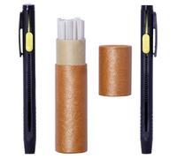 COOPHYA Fabric Marker Pen for Clothing and Ceramic with Disappearing Marks and No Sharpening Needed, Includes Plastic Chalk Pens and Powder Refills, for Tailor Work and Sewing Projects