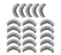 COOPHYA False Eyelashes 10 Pairs Shiny Gem Embellished Long Fake Lashes for Party and Cosplay Use