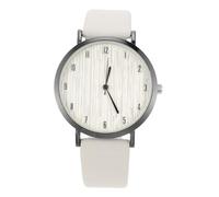 COOPHYA Fashionable Ultra-Thin Women S Quartz Wrist Watch with Milk White Wood Grain Dial Leather Strap Analog Display Stylish Accessory and Festival Gift for Female Daily Wear and Parties