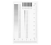 COOPHYA Film Ruler High-Precision Crack and Spot Width Gauge with Flaw Detection Chart for Measuring Line Width and Spot Inspection
