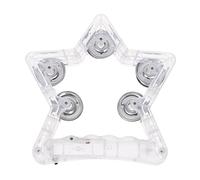 COOPHYA Flashing Tambourine for Adults LED Dance Floor Props Five Pointed Star Design for Parties Festivals Ktv Events Durable Fun Musical Instrument