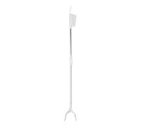 COOPHYA Foldable Reacher Grabber Tool with Shoe Horn and Long Handle, Portable Litter Collection Aid for Seniors and Home Use, White Aluminum Trash Picker and Pickup Tool