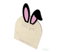 COOPHYA Footprint Ornament Bunny Design Wooden Keepsake for Newborns for First Easter Nursery Decor for Shower Celebrations