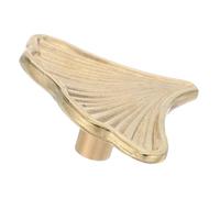 COOPHYA Ginkgo Leaf Drawer Handle Brass Pulls Vintage Decorative Cabinet Knobs for Kitchen Cupboard Dresser Wardrobe with Oxidized Finish and Ergonomic Design
