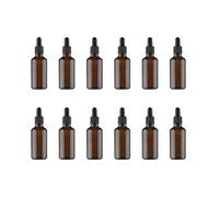 COOPHYA Glass Dropper Bottles Hard-wearing Refillable Bottles Brown 12pcs with Pipette 15ml for Essential Oil Subpackaging Suitable for Toner and Muscle Bottom Liquid Storage