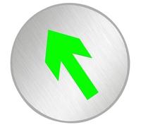 COOPHYA Glow in The Dark Waterproof Stainless Steel Sign Rectangular Floor Way Sign for Indoor and Outdoor Fire Evacuation