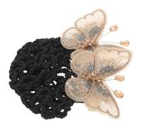 COOPHYA Hairnet for Buns Elegant Bun Hair Net Large with Silk Yarn Embroidery, Easy to Use Adds Elegance, Stylish Sweet Design for Dress and Work, Suitable for Women