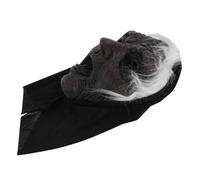 COOPHYA Halloween Witch Mask for Adults with Realistic Old Lady Face Cover, Black Latex and Polyester Material, Stretchy Fit and Easy Maintenance, for Cosplay and Themed Events