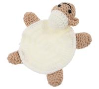 COOPHYA Handmade Crochet Sheep Shaped Coasters in White Yarn, Cute Rustic Desk Coasters for Office Or Home, Versatile Use Table Drink Mats with Charming Craftsmanship