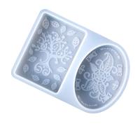 COOPHYA Handmade Soap Mold Flexible Silicone Soap Making Mold with Delicate Pattern Simple Design White Crafts