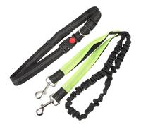 COOPHYA Hands Free Dog Leash with Adjustable Polyester Waist Belt 65-120cm for Small and Medium Dogs and Retractable Rope 125-180cm Featuring Reflective Stitching for Running and Hiking