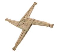 COOPHYA Handwoven Irish Straw Cross for Wall and Tabletop Traditional St Brigid S Blessing Cross for Home and Church Altar Rustic Natural Straw Decoration Symbolizing Ireland Heritage