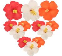 COOPHYA Hibiscus Flower Hair Clip Long Term Decor and Low Maintenance Natural Petal Textures 12pcs Eva Material Summer Travel Hair Pin for Women for Pool Parties and Weddings