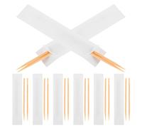 COOPHYA Individually Packed Toothpick Single-Point Bamboo Tooth Picks Easy to Carry Smooth Finish Simple and Elegant Design for Serving Appetizers at Parties Paper and Bamboo Material