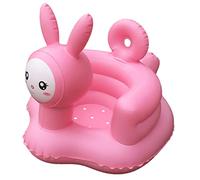 COOPHYA Inflatable Baby Chair Toddler Sitting up Seat for Boys and Girls Portable Infant Floor Bath Shower Chair Pink Rabbit