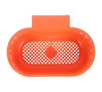 COOPHYA Kitchen Hanging Sink Basket Trash Can, Orange Multifunction Food Waste Drain Basket for Fruit Vegetable Washing and Leftover Disposal, Kitchen Cabinet Door Mount Accessory