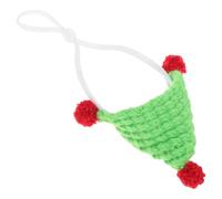 COOPHYA Knitted Mini Hat for Hamster and Rabbit with Adjustable Strap, Light Green Yarn Material, Cute Decoration and Easy to Wear, for Christmas Party Costume Accessories
