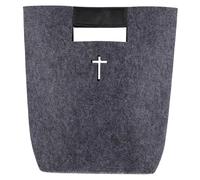 COOPHYA Large Capacity Bible Tote Felt Tote with Pu Handle Convenient to Carry Unique Meaningful Design for Church People Business and Shopping