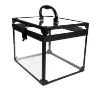 COOPHYA Lockable Makeup Organizer Box with Crown Jewelry Storage Case for Travel and Home Vanity - Large Portable Cosmetic Train Case with Padlock for Rings Earrings Necklaces