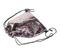 COOPHYA Mermaid Sequin Drawstring Backpack Lightweight Gym Pouch with Double Shoulder Straps for Swimming Sports Outdoor Use Stylish Glittery Storage Bag