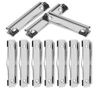 COOPHYA Metal Clipboard Clips 12Cm Document Clamps with Mountable File Board Clips 10pcs with 30 Pins for Office and School Document Organization