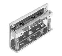 COOPHYA Metal Mandolin Bridge Replacement String Acoustic Mandolin Tailpiece Plate with Easy Installation Precise Tuning for Classical and Folk Music Silver Guitar String Bridge Accessory