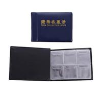 COOPHYA Mini Coin Collection Album Coin Storage and Display Book 2pcs with 60 Grids Pvc and Pvc Calendaring Leather, Easy to Carry for Tokens and Badges