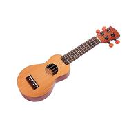COOPHYA Mini Pocket Hawaiian Soprano Ukulele 4 Strings Spruce Top with Sapele Fretboard Travel Ukulele with Sound Hole for Beginners and Adults