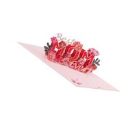 COOPHYA Mother's Day Card Hollow Papercraft Greeting Card Paper Material Realistic Romantic Style Writes Smoothly Not Easy to Break Gift for Your Mom
