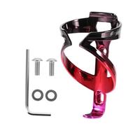 COOPHYA Mountain Bike Water Bottle Rack Electroplated Bottle Shelf with Smooth Edges Easy Access Bike Cup Holder for Outdoor Riding Black Red Pink