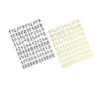 COOPHYA Nail Art Decals with Good Decorative Effects and Simple Applying Method 2pcs Self-Adhesive Charming Nail Decals Using Transfer Paper for Decoration