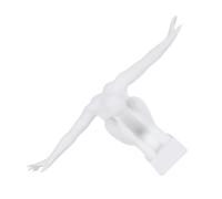 COOPHYA Nordic Style Resin Sculpture Statue with Smooth and Delicate Surface, White Desktop Ornament for Living Room and Study, Simple and Generous Artistic Home Decor Accent
