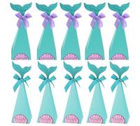 COOPHYA Paper Candy Boxes with Pointed Cone Design Mermaid Shape 40pcs Fine Craft Making Sweets Bags for Wedding and Party Packaging