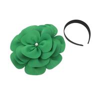 COOPHYA Pearl Flower Headband for Women Charming Wedding Bridal Headpiece Accessories Large Floral Hairbands for Tea Party Holiday Photography