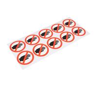 COOPHYA Peel and Stick Safety Warning Decals Do Not Touch Adhesive Labels 10 Pack for Hazardous Machine Areas