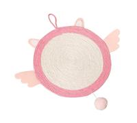 COOPHYA Pink Cat Scratching Board for Indoor Cats, Scratch-resistant Synthetic Material to Promote Healthy Growth and Claw Grinding, Suitable for Play and Can Be Hung Or Stored