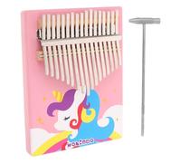 COOPHYA Pink Thumb Kalimba Finger Piano for Beginners Wooden Travel-friendly Musical Instrument with Vibrant Painted Design Easy to Play for Developing Finger Agility and Coordination