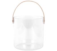 COOPHYA Portable Plastic Ice Bucket with Pet Material and Leather Handle, Practical for Home and Bar Use, for Holding French Fries and Fried Chicken