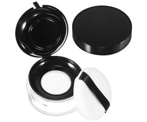COOPHYA Portable Powder Puff Container 15g with Sponge Holder for Travel and Business Trips, Plastic Loose Powder Case Designed to Avoid Spills and Keep Makeup Secure
