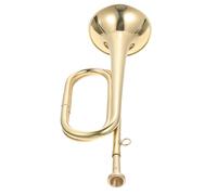 COOPHYA Professional Copper Bugle for School Band Lightweight Military Style Trumpet with Polished Surface Crisp Sound Easy to Carry and Store Classic Cavalry Musical Instrument