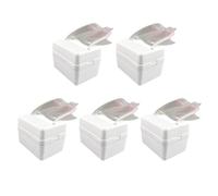 COOPHYA Pulling Cake Boxes Pull out Kit Plastic 5 Sets White with Pockets Surprise Cake for Cash Gifts for Birthday Party and Graduation Props