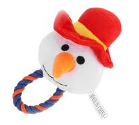 COOPHYA Red Plush Cat Dog Chewing with Cotton Rope, Stimulates Hunting Instincts and Relieves Nervousness, for Pet Growing-up and Daily Life Interactive Play