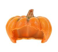 COOPHYA Reptile Hideout Pumpkin Decor Resin Pumpkin-shaped Orange Hideout and Play Place and Snakes Sturdy Resin Material for Terrarium and Reptile Box for Turtle and Hermit Crab Shelter