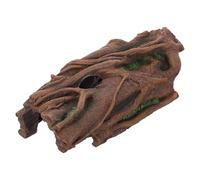 COOPHYA Resin Hollow Tree Stump - Reptile Hideout and Climb Basking Platform for Aquarium Turtles Lizards Snake Artificial Resin Bark Log