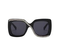 COOPHYA Retro Square Sunglasses for Women, Black Resin Frame | Lightweight Sun Protection, Photo Shoot and Summer Wear, Chic Vintage Look with Unique Shape