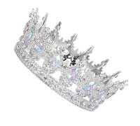 COOPHYA Rhinestone Bridal Crown Princess Crown Jewelry Vintage Alloy round Tiara with Versatile Styling Comfortable Wear for Women Brides Special Occasions 5.91x4.92x2.17in