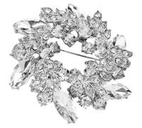 COOPHYA Rhinestone Brooch for Women Alloy Material, Excellent Workmanship, Chic and Shiny Design, for Wedding and Party Accessories, Elegant Brooch Pin for Dress Or Bouquet