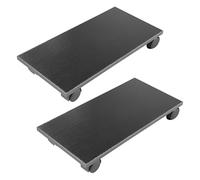 COOPHYA Rolling Computer Tower Stand 2pcs with Locking Swivel Casters Wooden Mobile CPU Holder with Enhanced Airflow and Universal Fit Black under Desk PC Cart for Office and Home Use