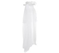 COOPHYA ’S Floral Wreath Headband with White Veil, Flower Crown Garland Hair Accessory for, Veil Headband Suitable for Weddings, Communion, and Party Wear